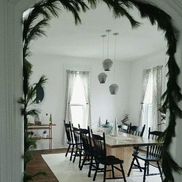 West Elm Cotton/Twill Black and White Geometric 96" Curtains (2 Panels) - Picture 1 of 3